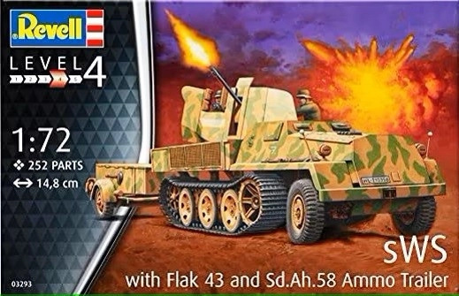 Revell Plastic ModelKit military 03293 - sWS mit Flak-Aufbau als Sfl. mit 3,7cm Flak 43 (1:72)