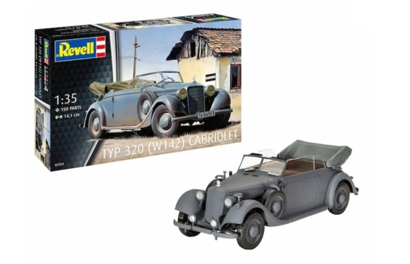 Revell Plastic ModelKit auto 03354 Typ 320 W142 Cabriolet 1:35