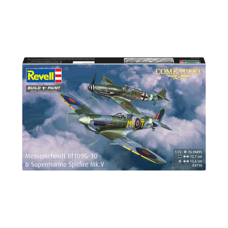 Revell Plastikový model letadla 03710 Messerschmitt Bf 109G 10 Spitfire Mk.V 1:72