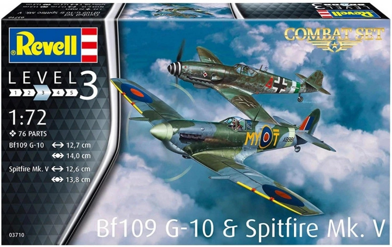 Revell Plastikový model letadla 03710 Messerschmitt Bf 109G 10 Spitfire Mk.V 1:72