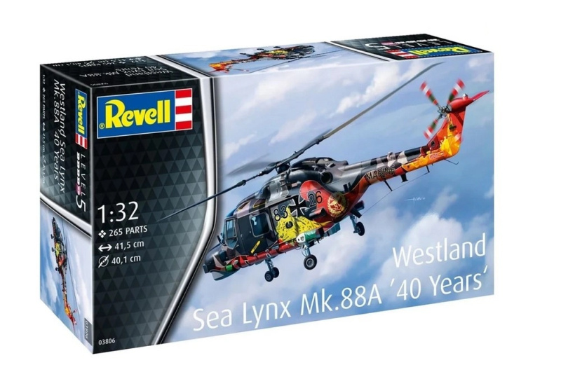 REVELL Plastic ModelKit vrtulník 03806 Westland Lynx Special painting 18 03806 1:32