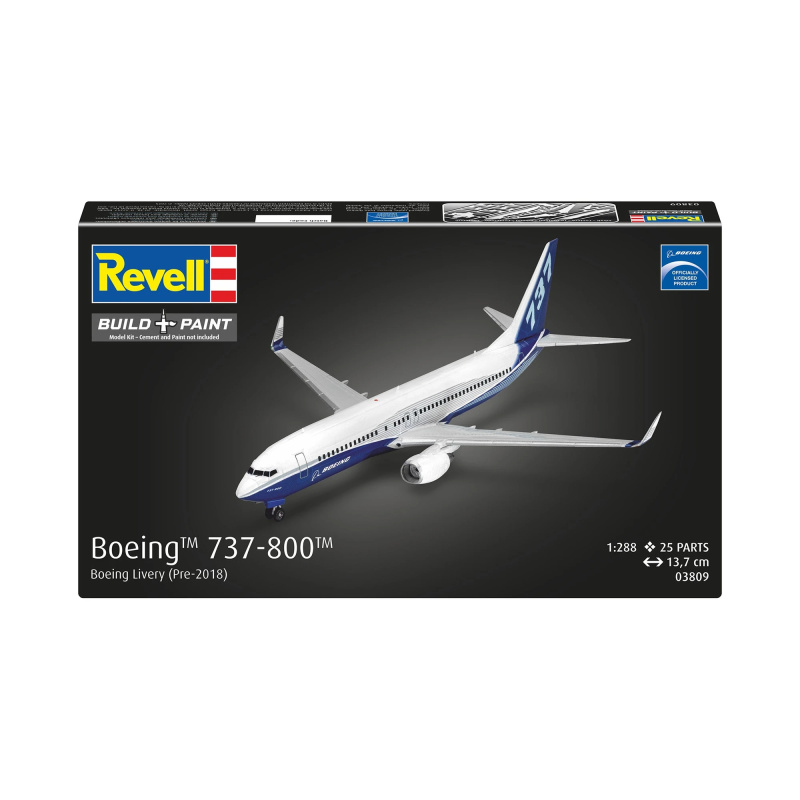 Revell Plastic ModelKit letadlo 03809 - Boeing 737-800 (1:288)