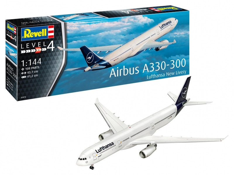 Revell Airbus A330-300 Lufthansa Model Kit 03816 1:144