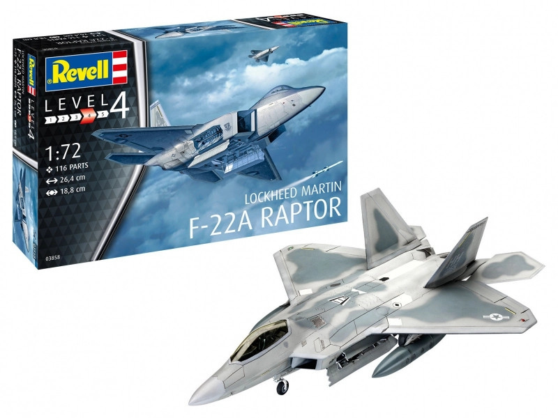 Revell Lockheed Martin F 22A Raptor 03858 1:72