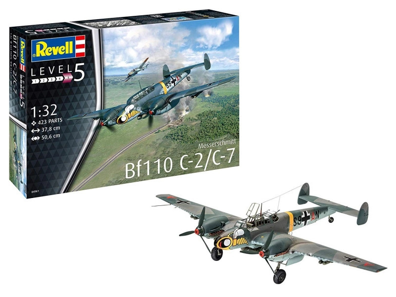 Revell Plastic ModelKit letadlo 04961 Messerschmitt Bf110 C-2/C-7 1:32