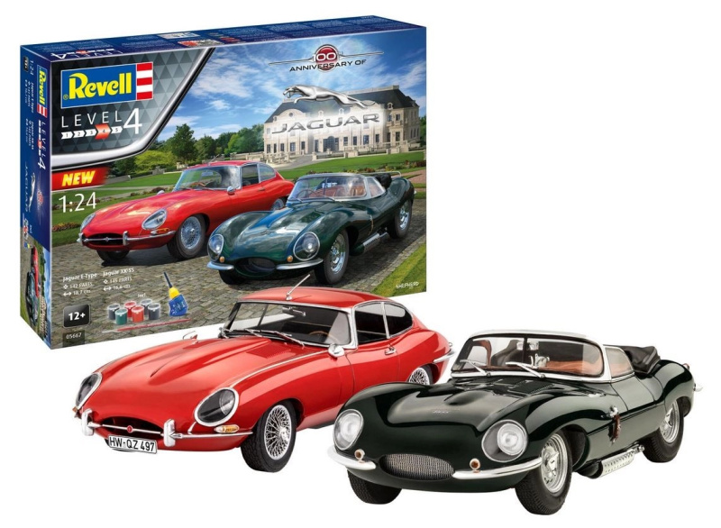 Revell 100 Years Jaguar Gift-Set auta 05667 1:24