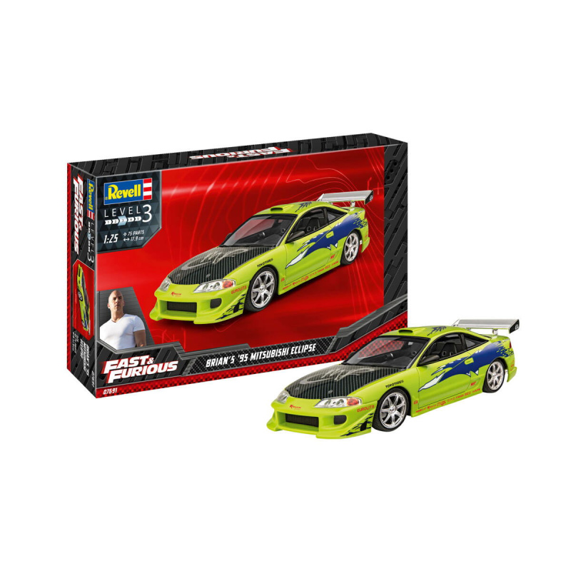 Revell Plastic ModelKit auto 07691 - Fast & Furious Brian's 1995 Mitsubishi Eclipse (1 : 25)