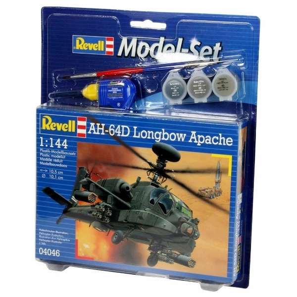 Revell vrtulníku 64046 AH64D LONGBOW APACHE Set včetně 1:144