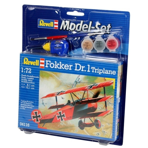 Revell ModelSet letadlo 64116 - FOKKER DR.1Triplane (1:72)