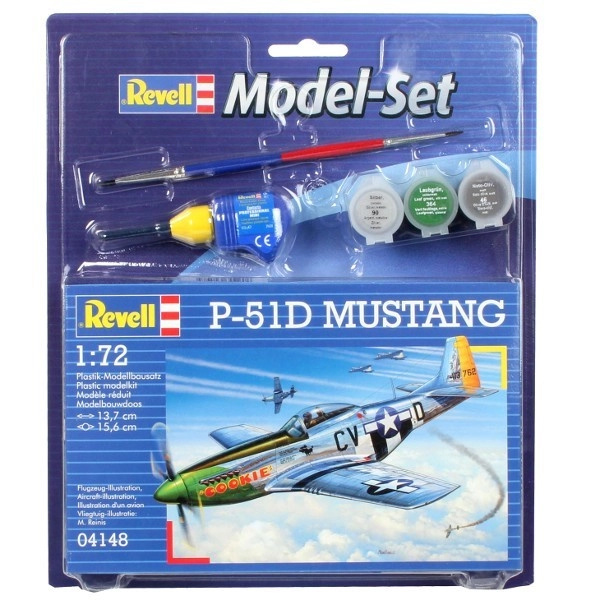 Revell model set plane 64148 P 51D Mustang 1:72