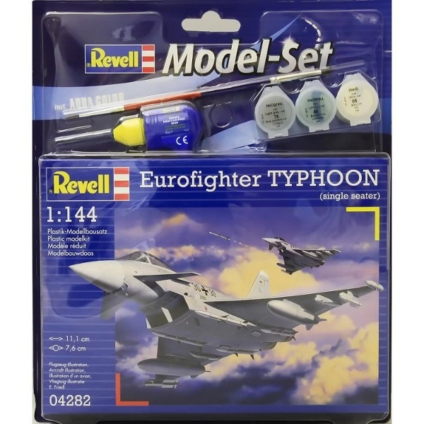 Revell ModelSet letadlo 64282 Eurofighter Typhoon 1:144