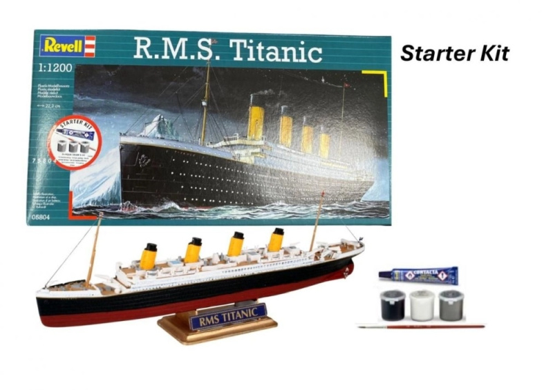 revell starter kit 1:1200 r.m.s. titanic – model lodi pro začátečníky
