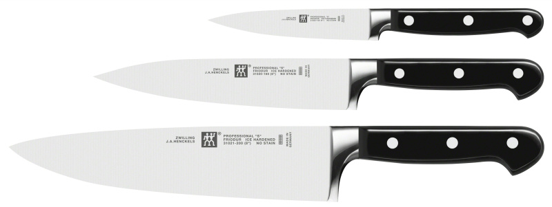 Zwilling Professional “S“ sada nožů, 3 ks (kuchařský, plátkovací, špikovací) 1002325