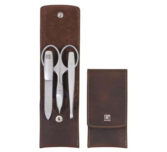 Zwilling Beauty Twinox manikúra Mountain, hnědá kůže, 3 ks 97405-007
