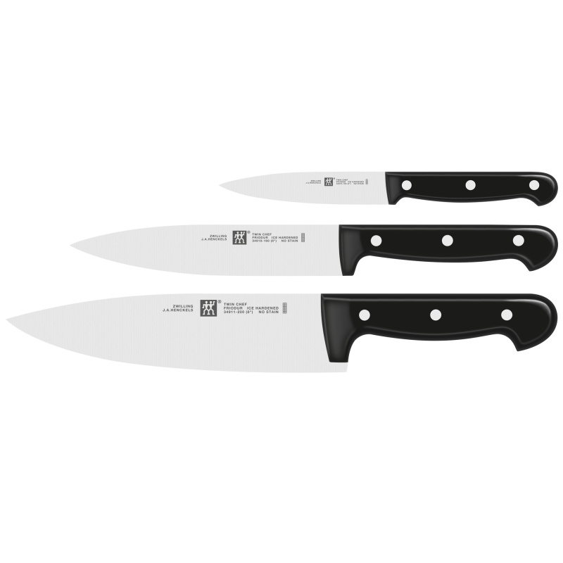 Zwilling Sada 3 nožů Twin Chef 2 (kuchařský 20 cm, plátkovací 16 cm + špikovací 10 cm) 1002178