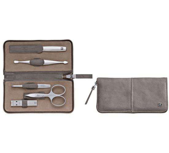 Zwilling Beauty Twinox manikúra Taupe, hnědošedá kůže, 5 ks 97445-005