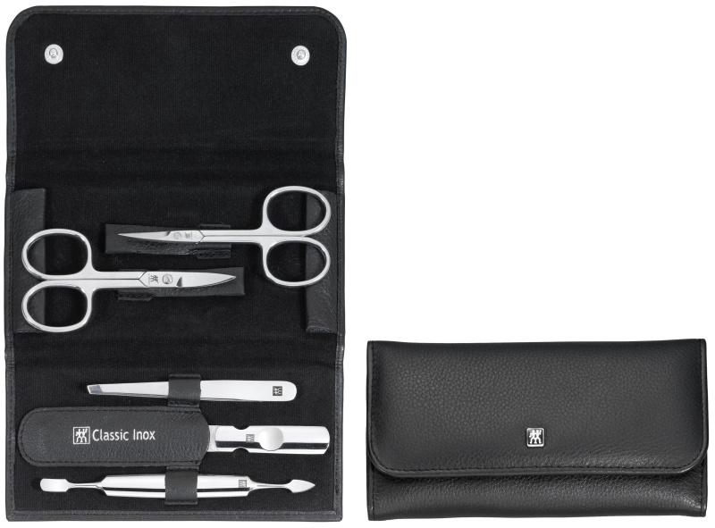 Zwilling Beauty Classic Inox manikúra, černá kůže, 5 ks 97458-004
