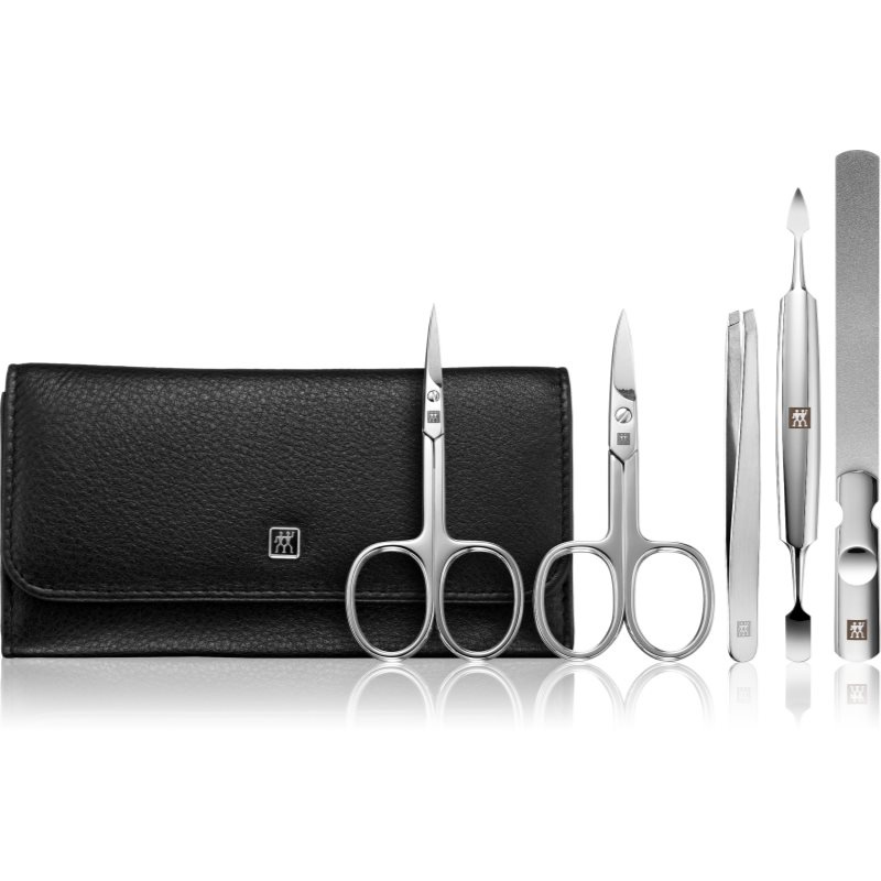 Zwilling Beauty Classic Inox manikúra, černá kůže, 5 ks 97458-004