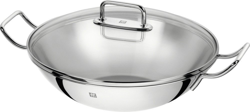 Zwilling Plus nerezová pánev wok 32 cm se skleněnou poklicí 1005537