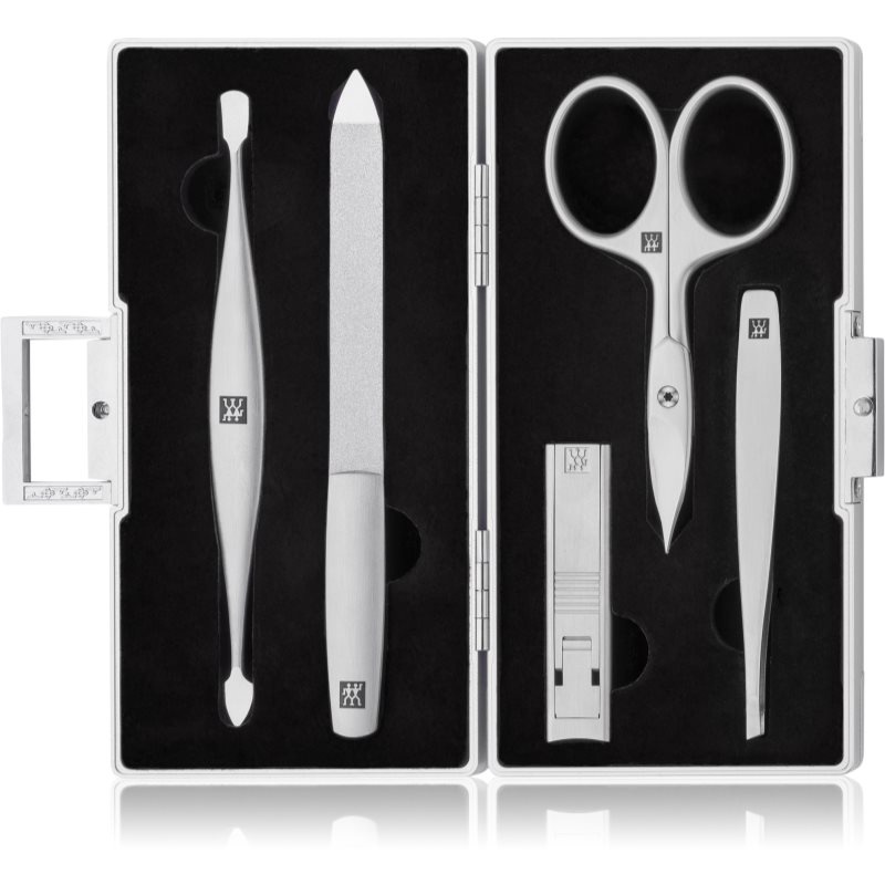 Zwilling Beauty Twinox Metal manikúra, kufřík s černou sametovou vložkou, 5 ks 97718-001