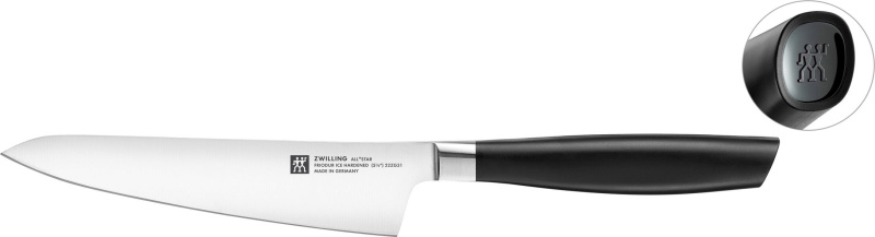 Zwilling Kompaktní kuchařský nůž All * Star, 14 cm, černé logo 1020442
