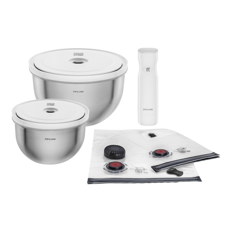 Zwilling Vakuovací nerezové mísy Fresh & Save s pumpou a sáčky, M/L 1031015