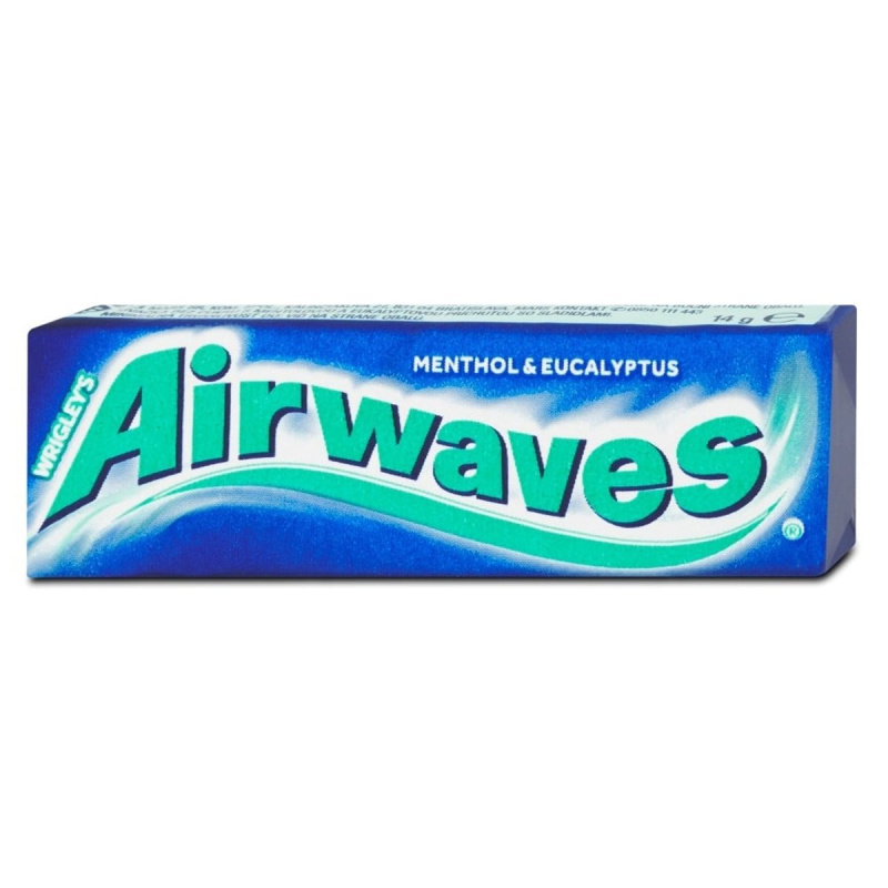 Wrigley's Airwaves Žvýkačky bez cukru s příchutí mentolu a eukalyptu