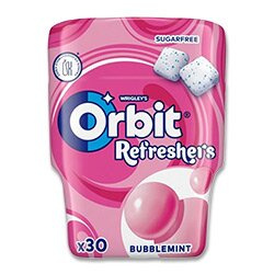 Orbit Refresher Bubblemint - žvýkačky - dóza, 30 ks