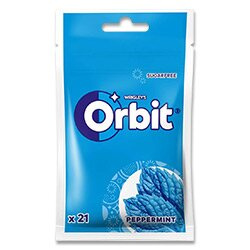 Orbit Peppermint - žvýkačky - sáček, 21 ks