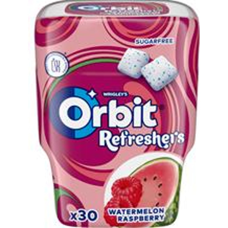 Wrigley's Orbit Refreshers žvýkačky bez cukru Meloun a malina – dóza
