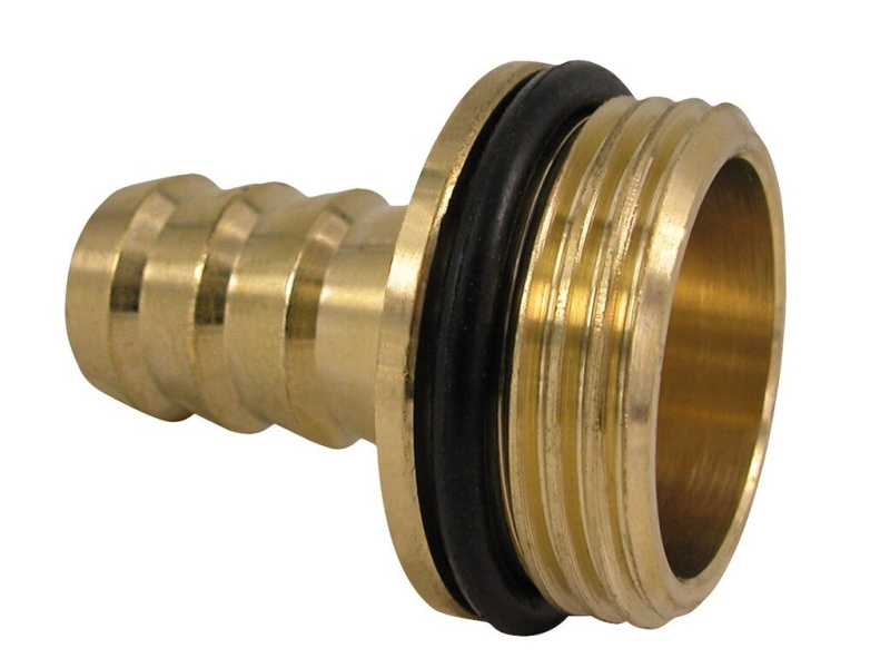 Mosazný hadicový trn na hadici 38 mm s vnějším závitem 11/2"