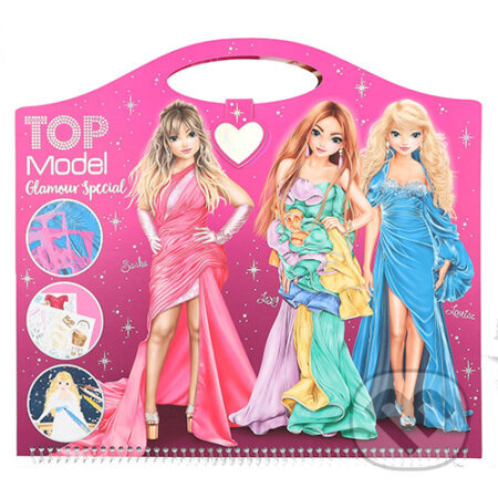Kreatívny zošit Top Model (Sacha, Lexy a Louis - kreatívny zošit so šablónami na tvorbu šiat značky Top Model.)