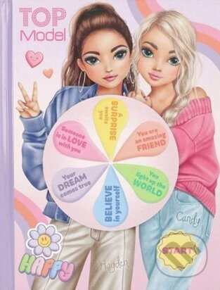 Kreatívna omaľovánka s rozsvietiteľným kolom šťastia Top model - Hayden & Candy - kniha z kategorie Omalovánky