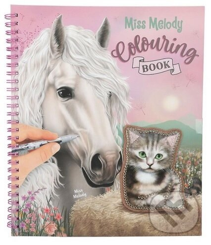 Spirálová omaľovánka s nášivkou - Miss Melody (Miss Melody - Colouring Book) - kniha z kategorie Omalovánky