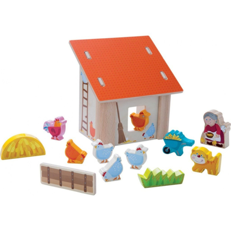 Dřevěný babiččin dvorek s kurníkem