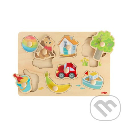 Prvé slová (Drevené vkladacie puzzle s úchytom) - puzzle z kategorie Maxi dílky