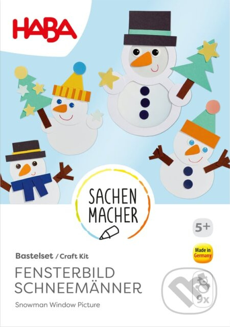 Kreatívna sada Okenný obrázok Snehuliak