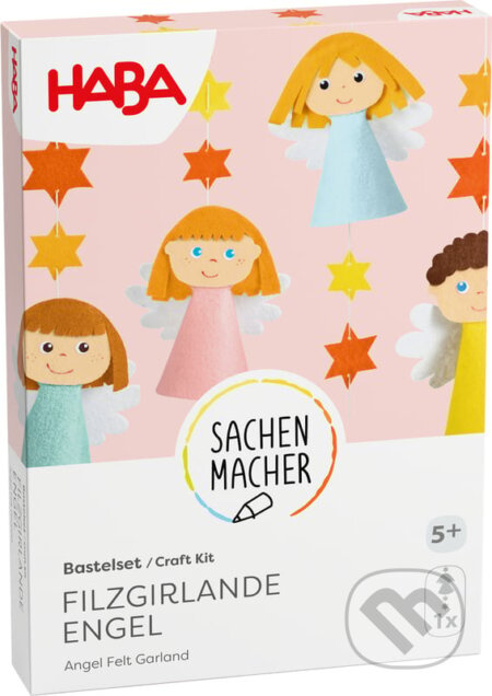 Kreatívna sada Plstená girlanda Anjel