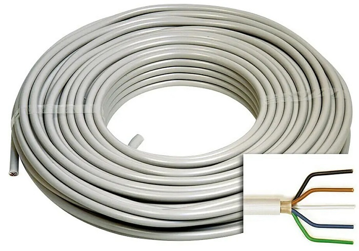German Instalační kabel NYM-J 5x2,5 mm² / 10 m / bílá Varianta: ivi1