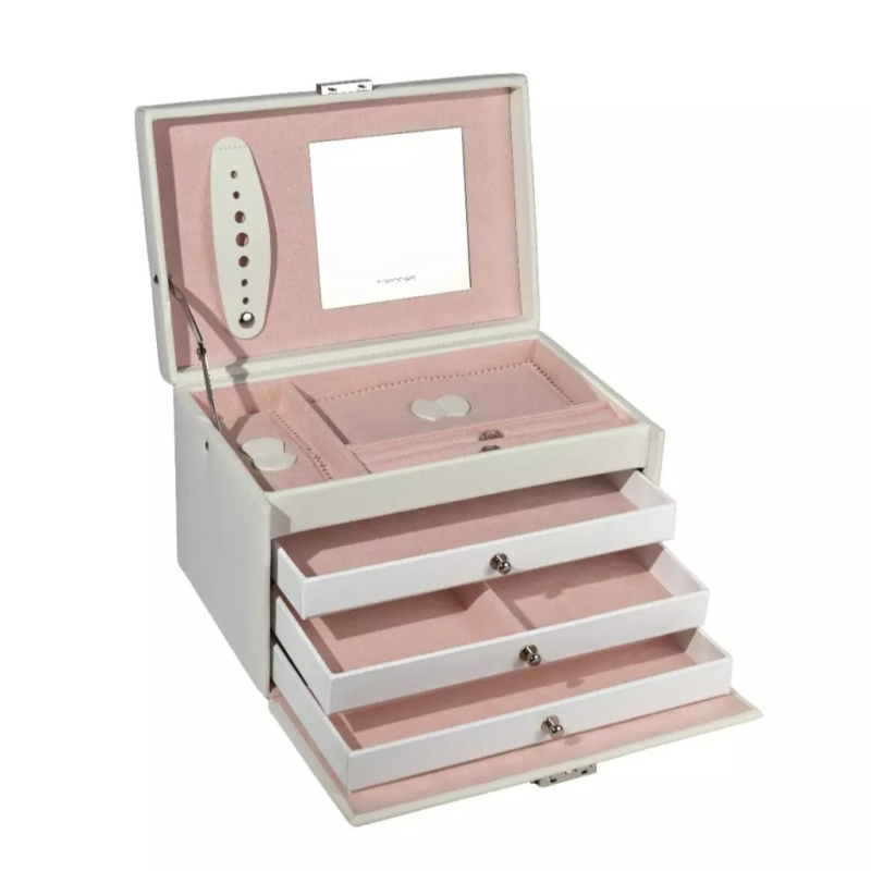 Friedrich Lederwaren Luxusní smetanová šperkovnice Classico Rosé 23238-10