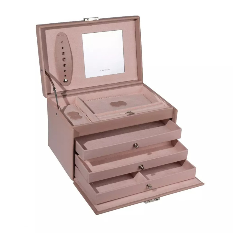 Friedrich Lederwaren Luxusní růžová šperkovnice Classico Rosé 23238-90