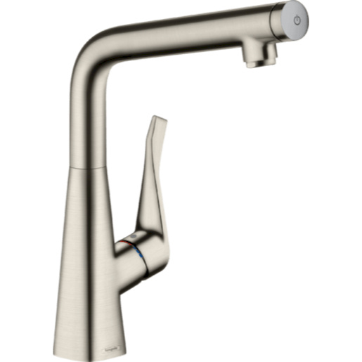 Hansgrohe Metris Select M71 dřezová baterie s otočným raménkem vzhled nerezu 14 883 800