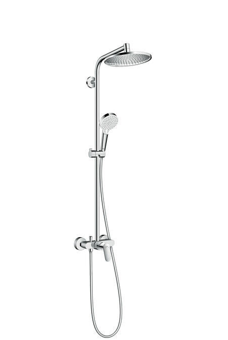 Hansgrohe Crometta S sprchový systém na stěnu s pákovou baterií chrom 27 269 000