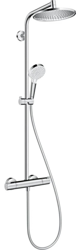 Hansgrohe Crometta S sprchový systém na stěnu s termostatickou baterií chrom 27 268 000
