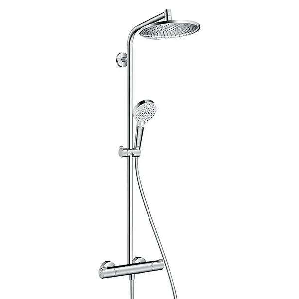Hansgrohe Crometta S sprchový systém na stěnu s termostatickou baterií chrom 27 267 000