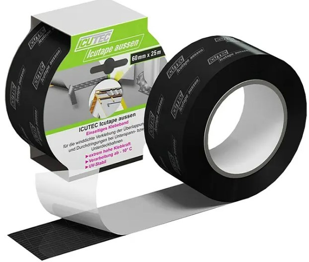 Lepicí páska Icutec / 25 m x 6 cm / černá Varianta: ivi1