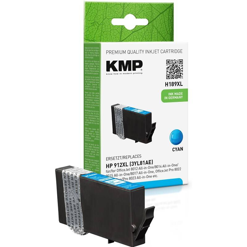 Inkoustová náplň Kmp HP 912XL / 900 stran / azurová Varianta: ivi1