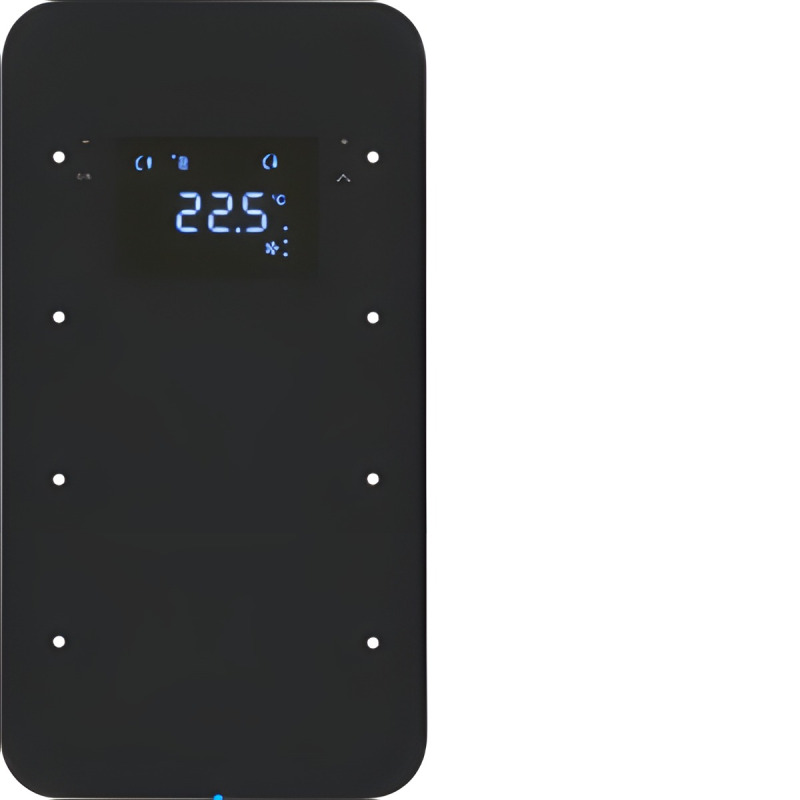 HAG 75643065 Dotykový sensor 3-násobný s termostatem, Berker R.1, sklo, černá