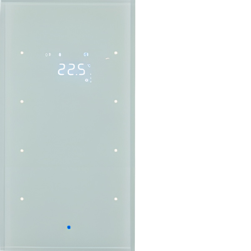 HAG 75643030 Senzor, skleněný, 3-násobný s pokojovým regulátorem teploty, Berker TS Sensor, sklo, bí