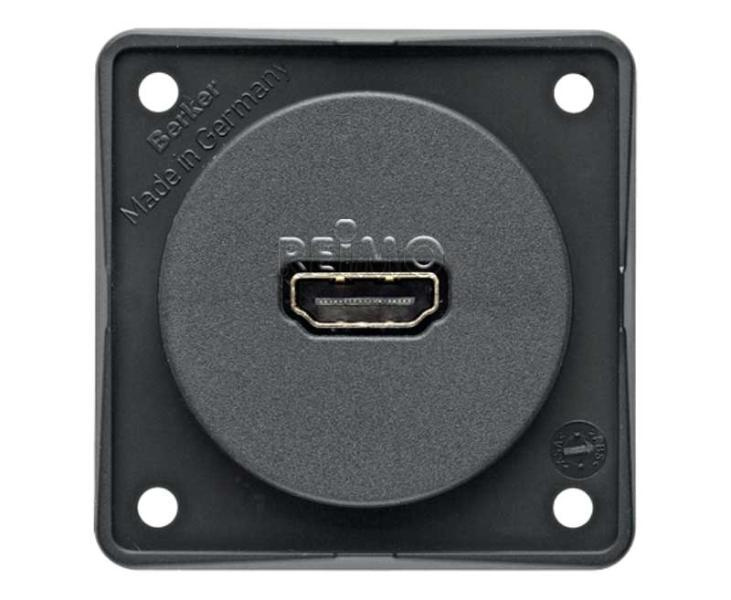 BERKER Vestavěná zásuvka HDMI antracitová,volná